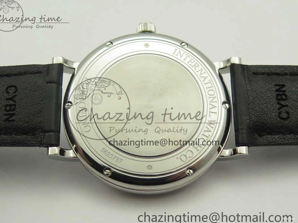 MIROTIME 0306 Supportive Portofino Automatic SS AF 1:1 Best Edition White Dial on Black Croco Leather Strap A 7184